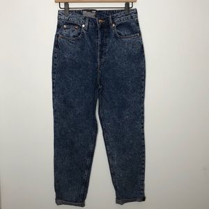 NWT Divided Button Fly Acid Wash Mom Jeans Size 4